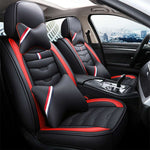 Red Front Seat of Universal Car Leather Seat Covers, 5 Seats