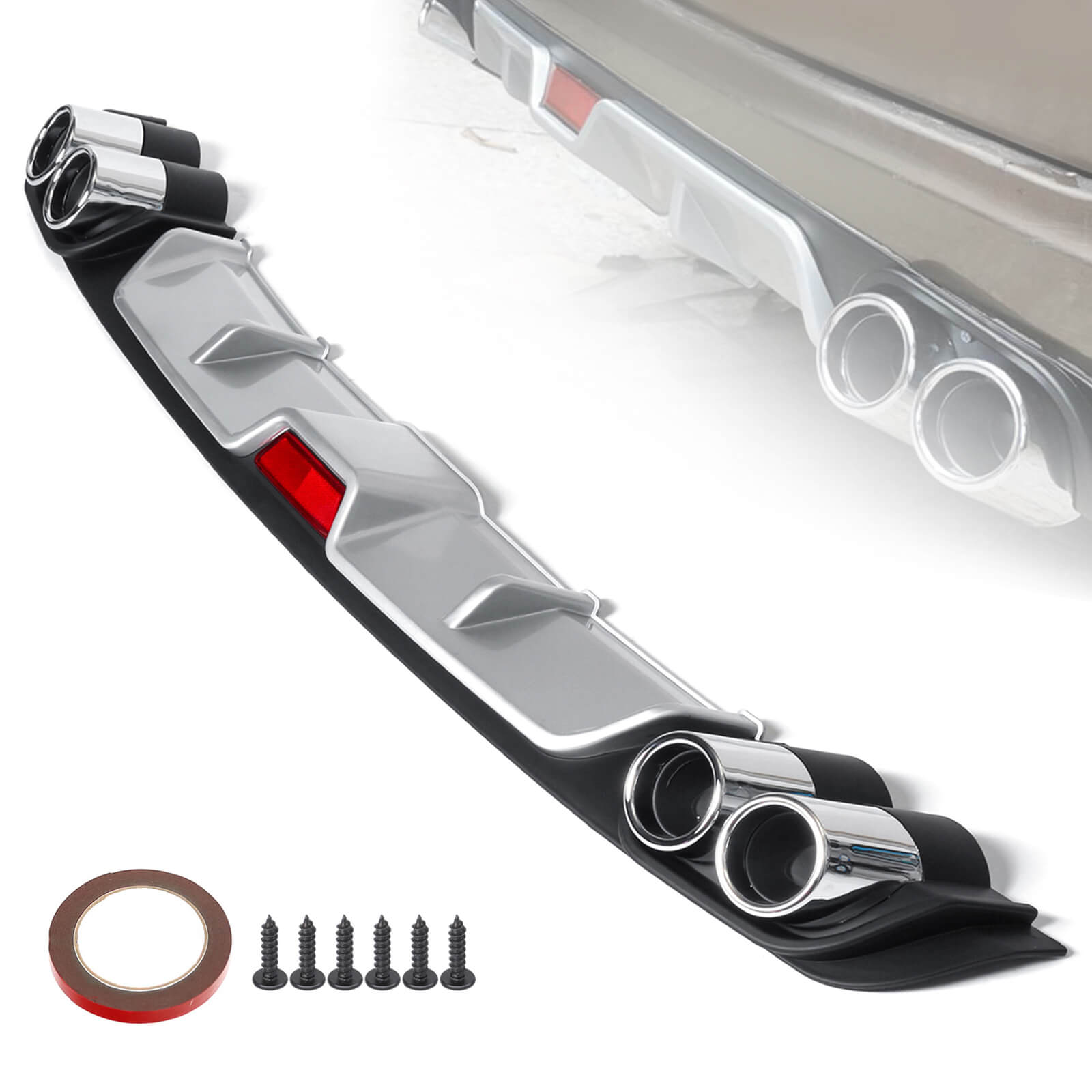 Universal Car Rear Bumper Lip Splitter - BCBMALL