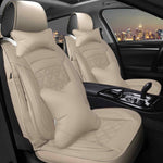 Beige Display of Universal Full Surrounded Leather Car Seat Covers