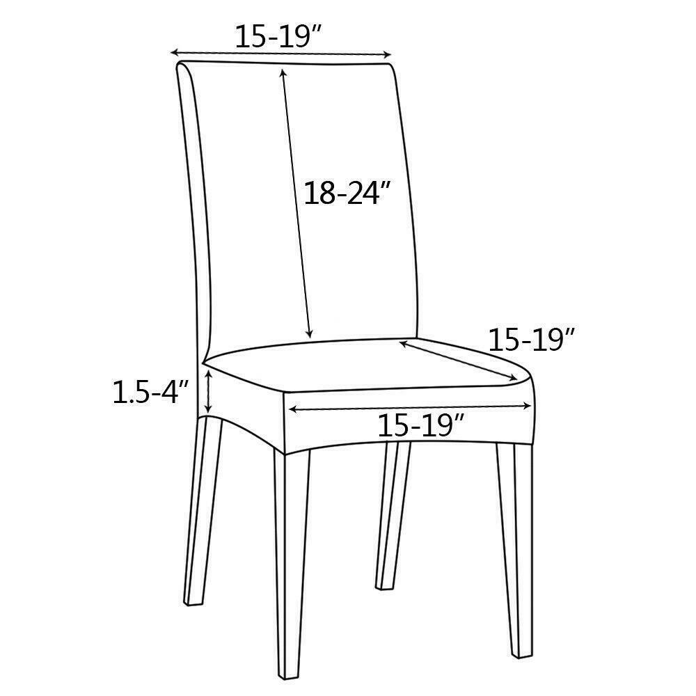Size of Velvet Dining Chair Spandex Slipcovers, 1/4/6Pcs