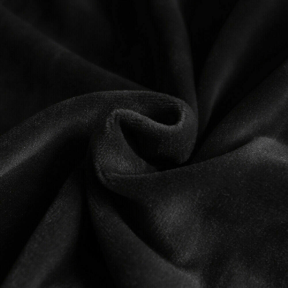 Black Velvet Dining Chair Spandex Slipcovers, 1/4/6Pcs