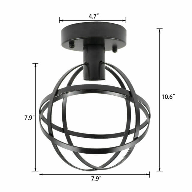 Vintage Ceiling Light black size