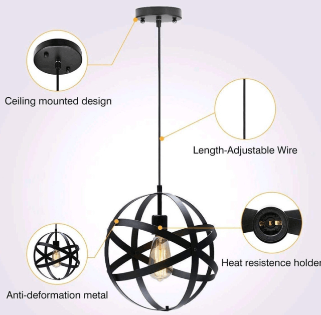 Vintage Ceiling Light features