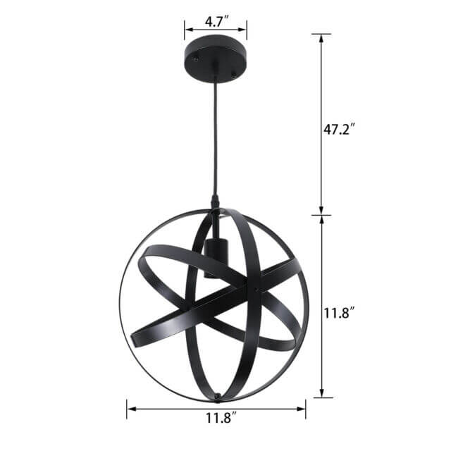 Vintage Ceiling Light Chandelier black size