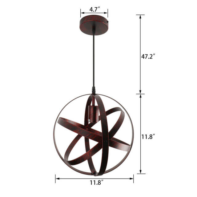 Vintage Ceiling Light Chandelier red size