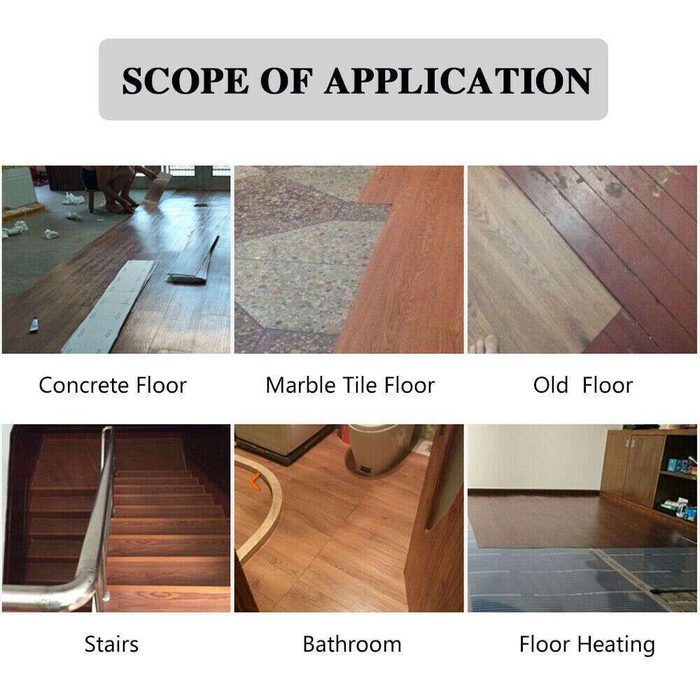 Usage of 36Pcs 54 sq.ft Vinyl Plank Flooring Self Adhesive Peel Stick