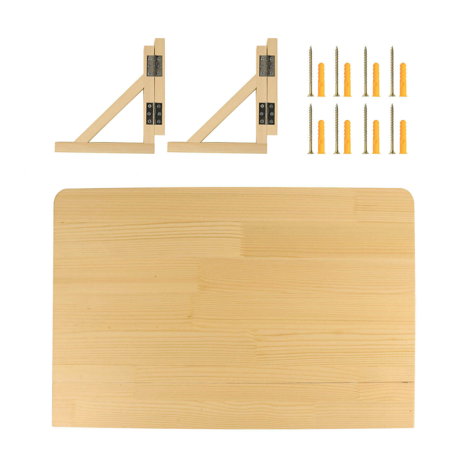 Package of Wall Mounted Floating Wood Table Computer Desk