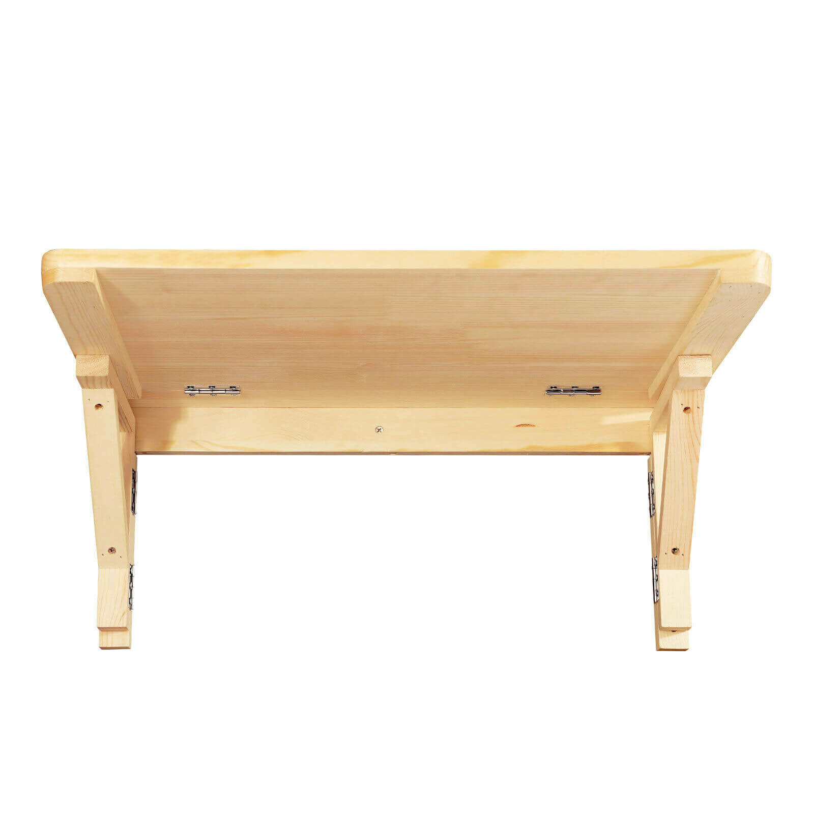 Back of Wall Mounted Floating Wood Table Computer Desk