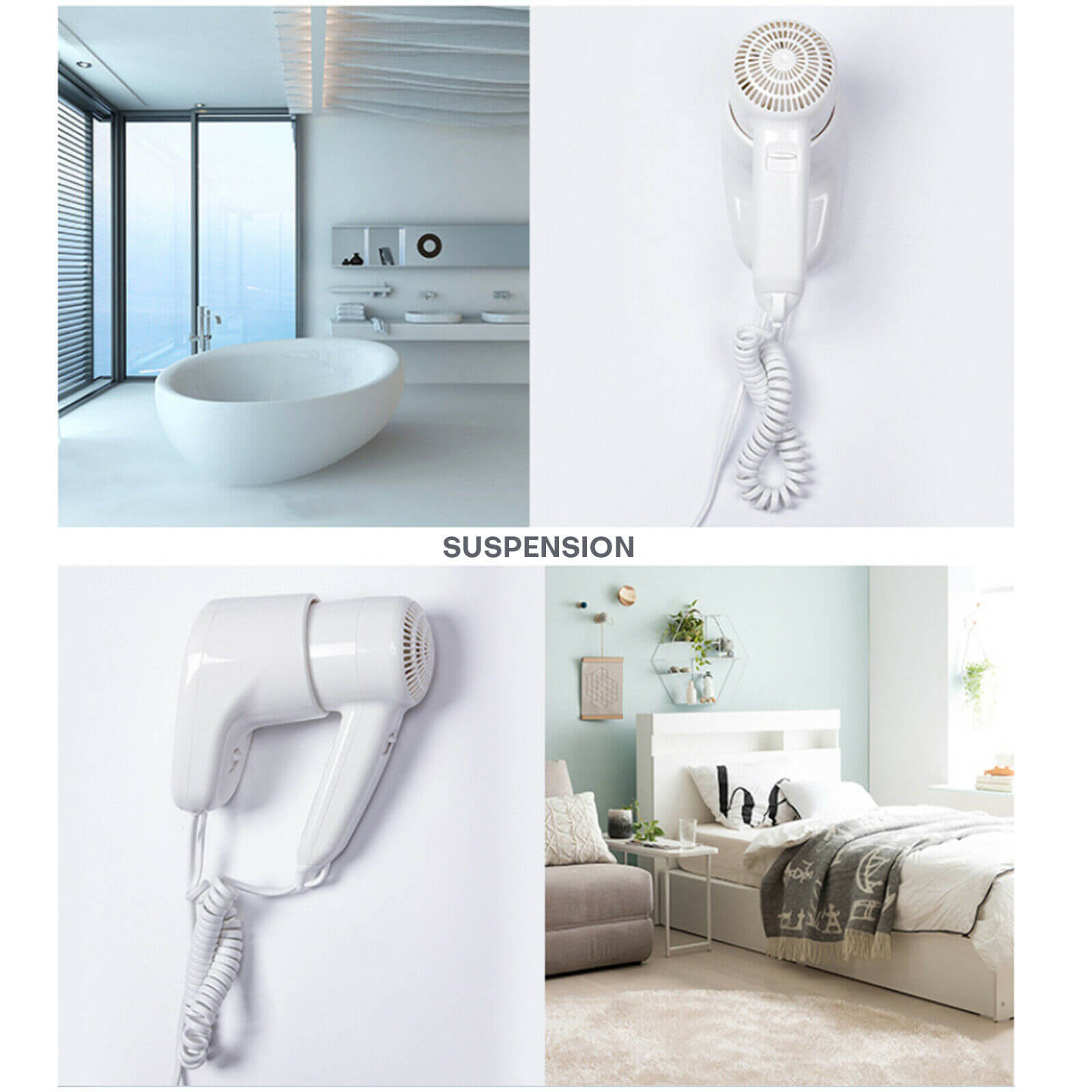 Wall Mounted Hairdryer showing