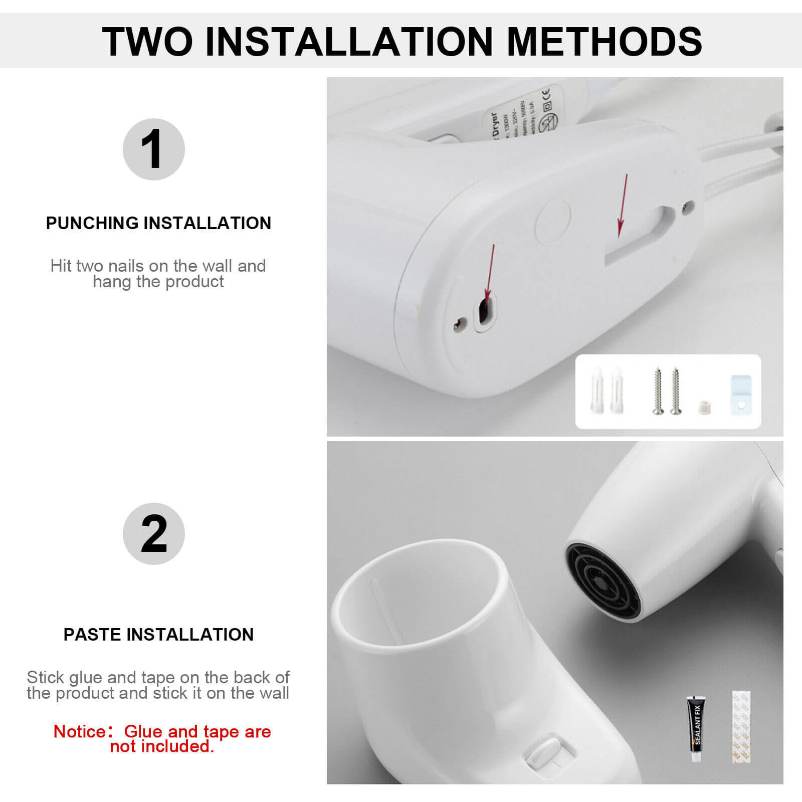 Wall Mounted Hairdryer usage