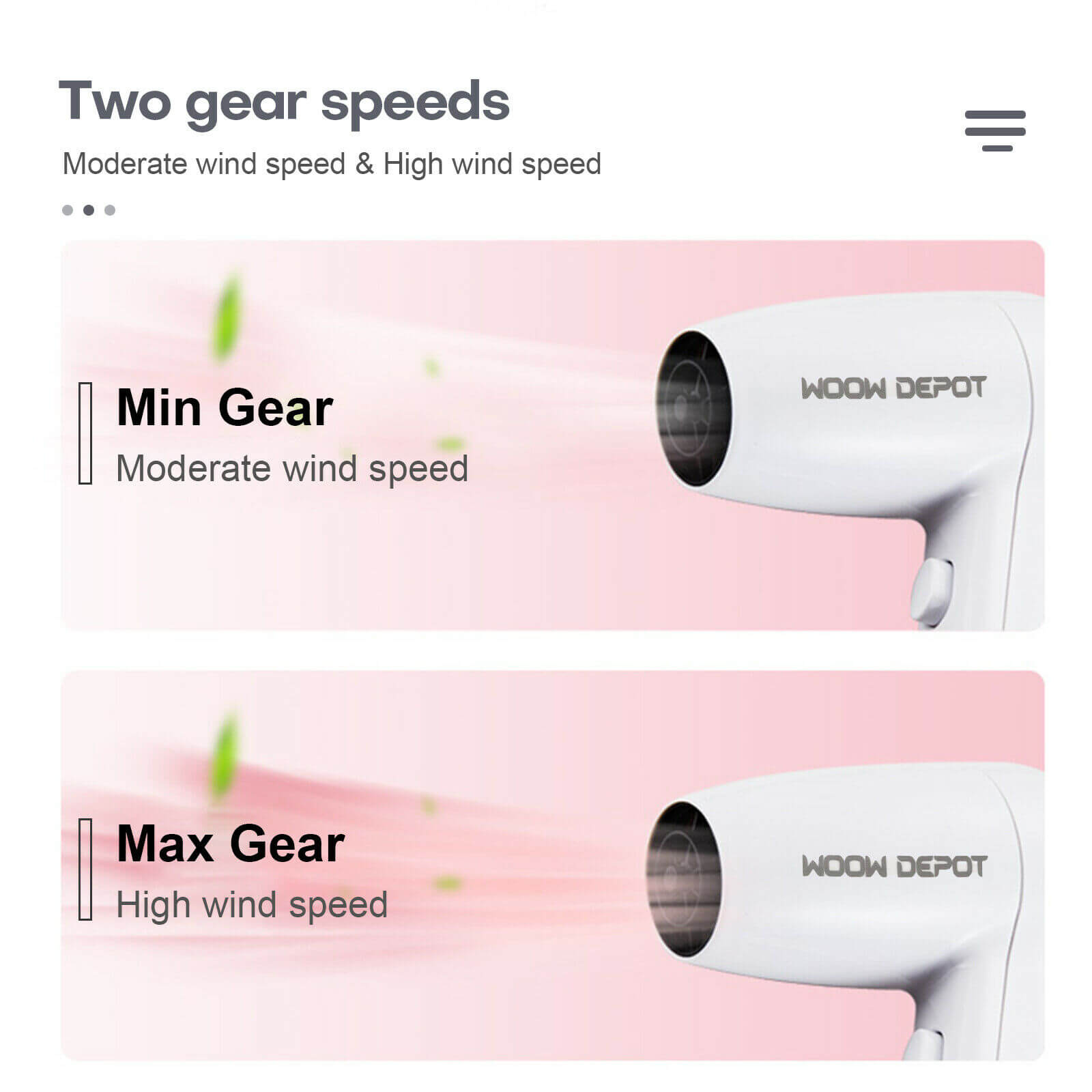 Wall Mounted Hairdryer 2 modes