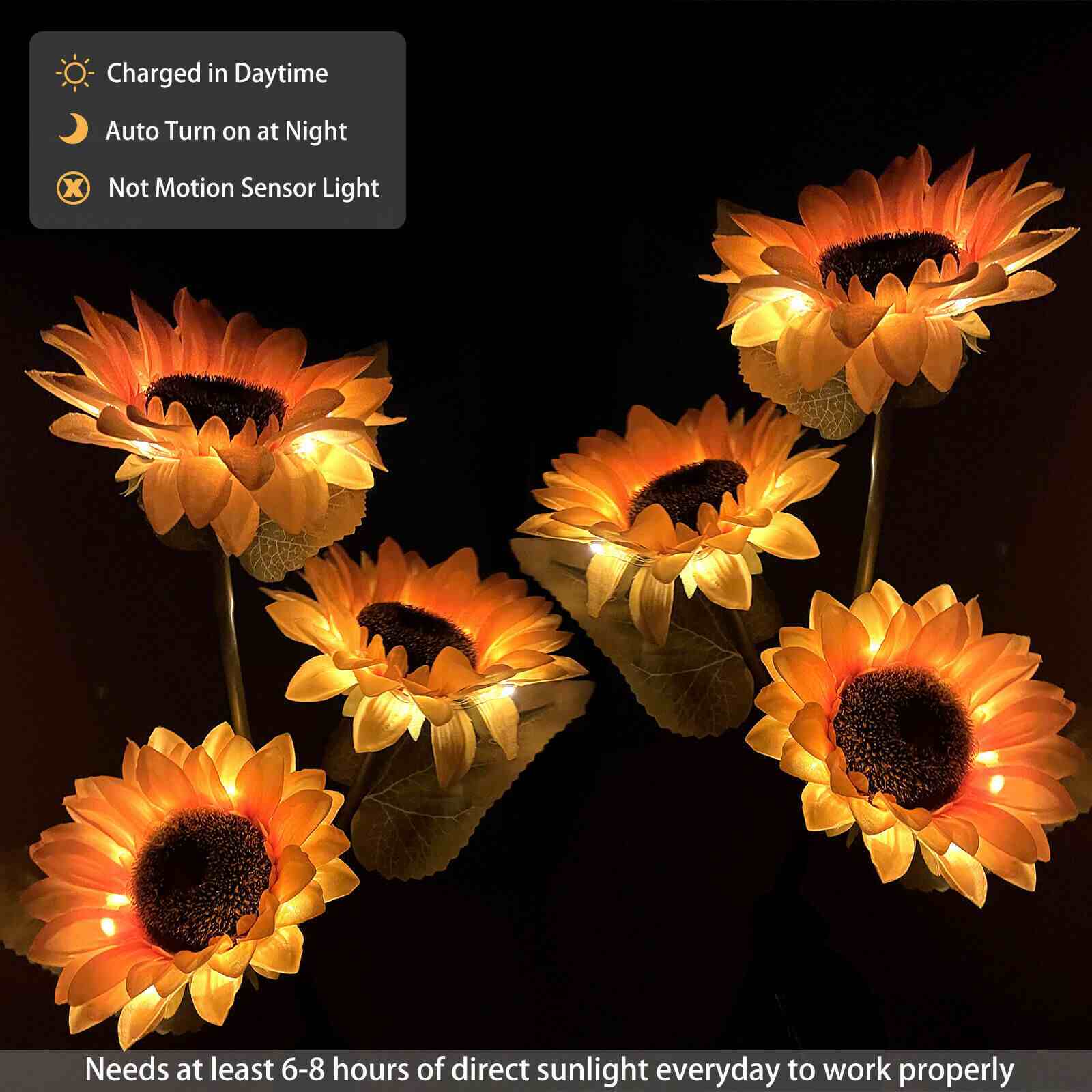 Waterproof LED Solar Sunflower Lights