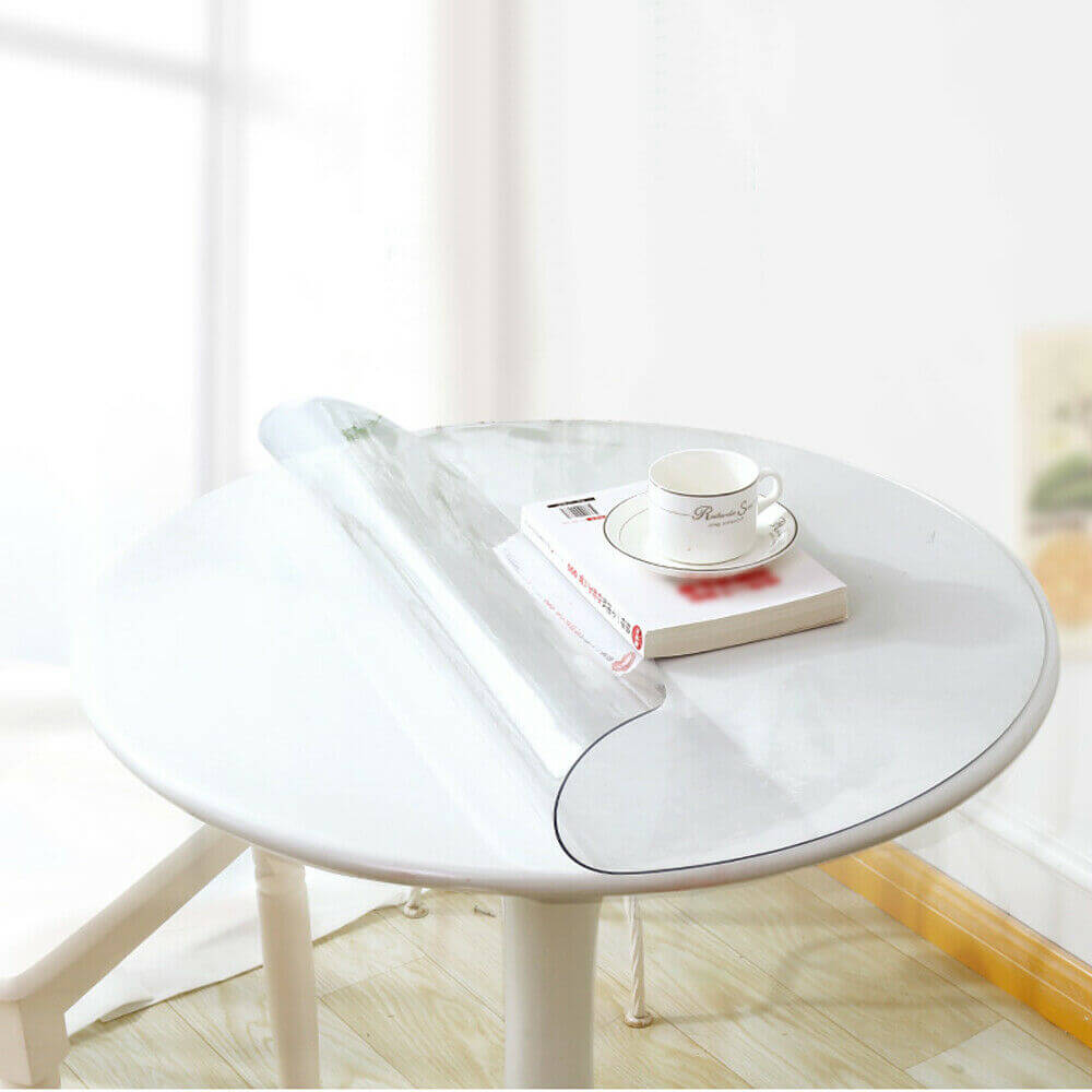 Durable and Waterproof PVC Clear Tablecloth Table Cover