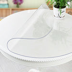 Round Waterproof PVC Clear Tablecloth Table Cover
