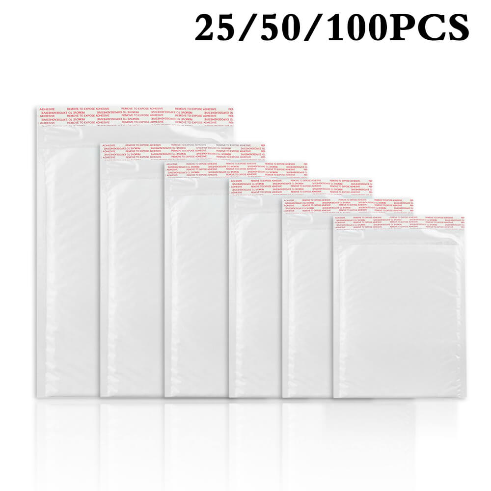 White Poly Bubble Mailers - BCBMALL