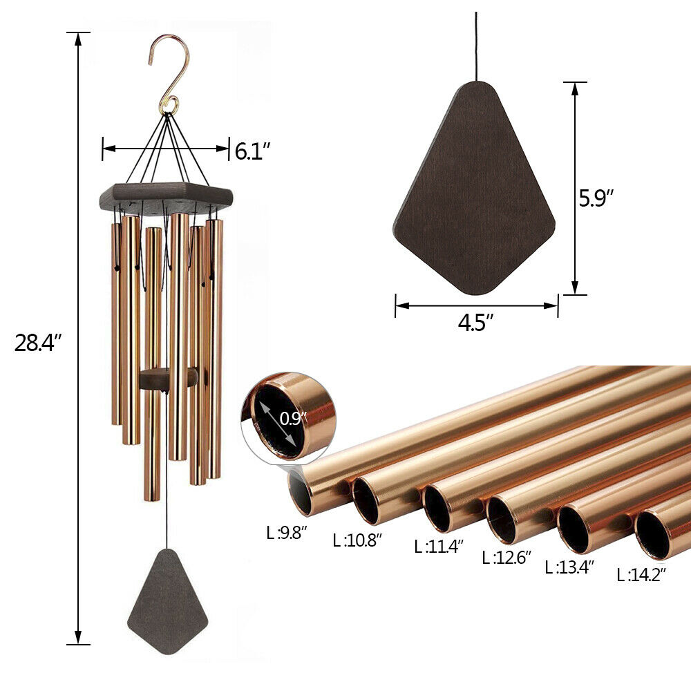 Gold Windchime Chapel Bells Wind Chimes