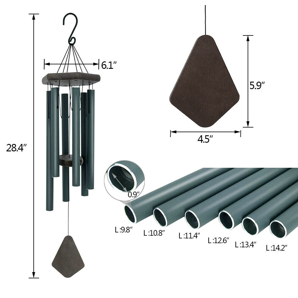 Green Windchime Chapel Bells Wind Chimes