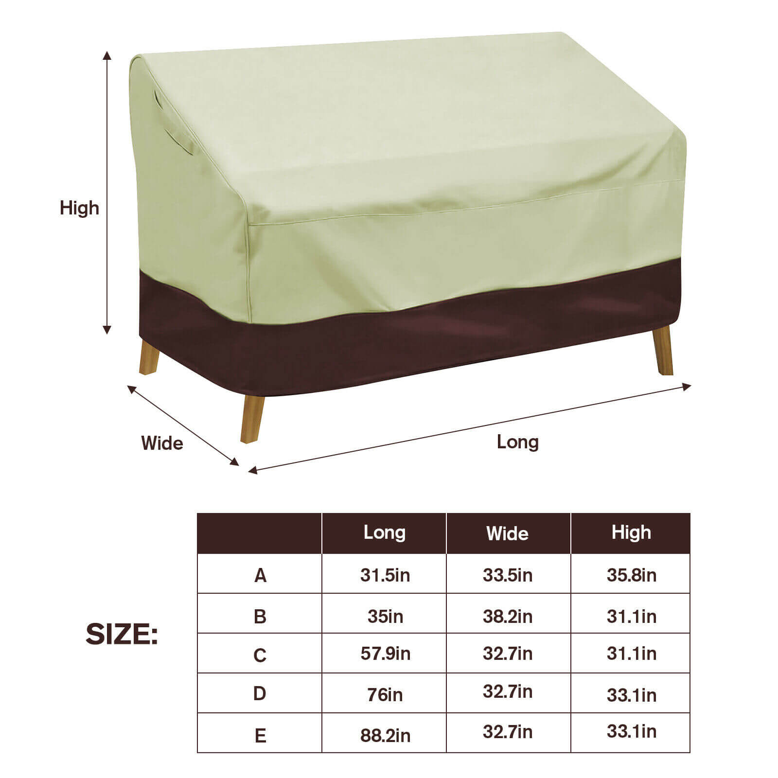 Windproof Seat Cover size detail