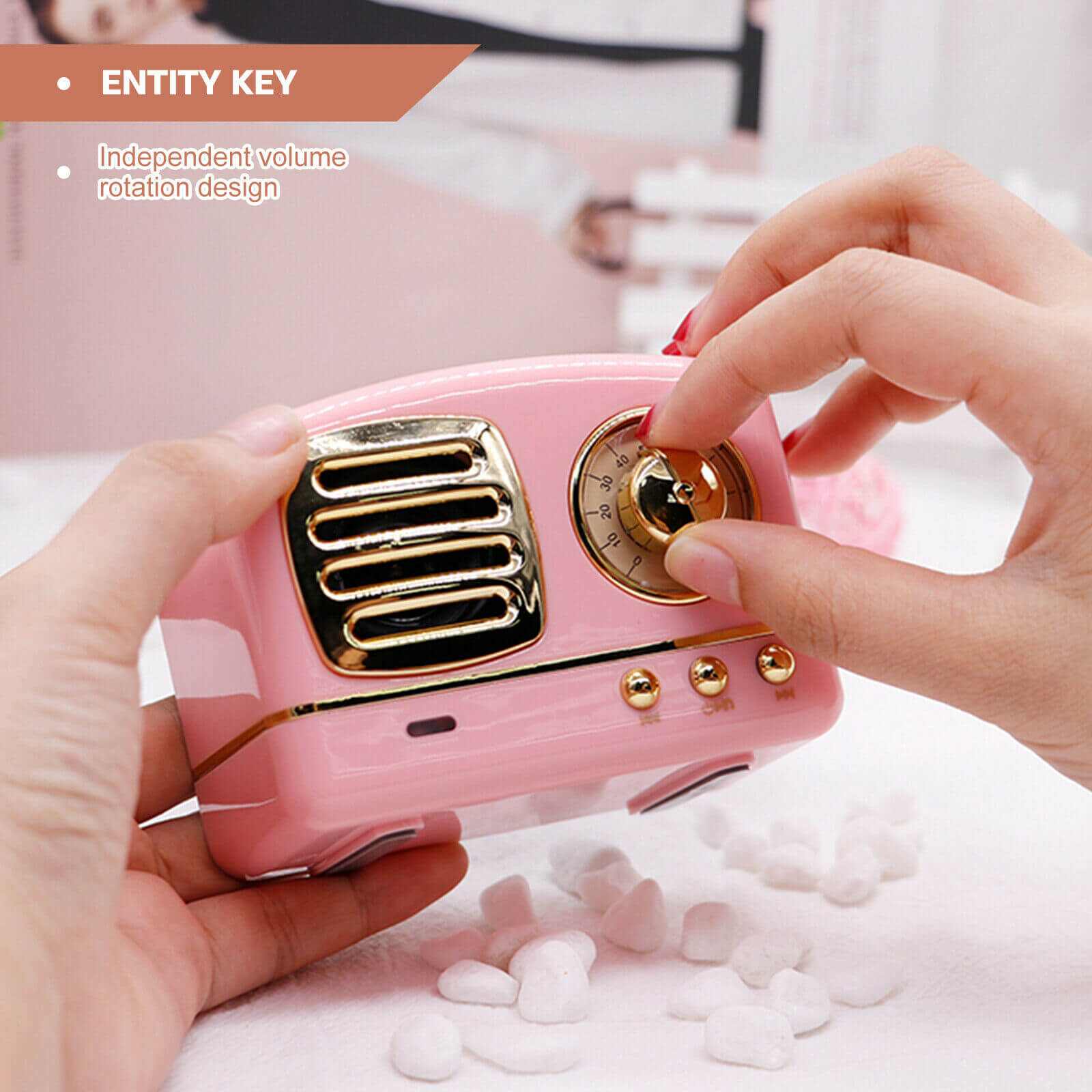 Cute Mini Wireless Retro Bluetooth Stereo Speakers Radio