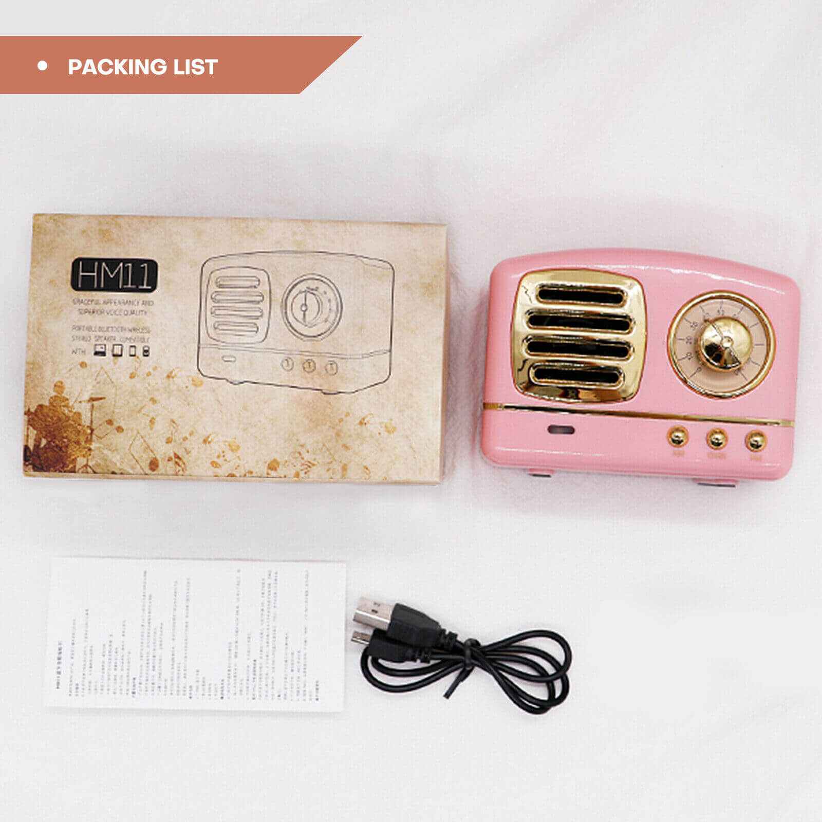 Showing of Mini Wireless Retro Bluetooth Stereo Speakers Radio