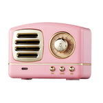 Pink Mini Wireless Retro Bluetooth Stereo Speakers Radio
