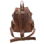 Back of Women Girl Leather Backpack School Travel Shoulder Satchel