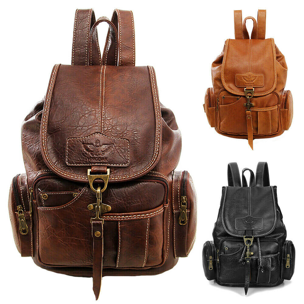 Women Girl Leather Backpack School Travel Shoulder Satchel
