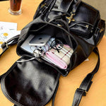 Waterproof Women Girl Leather Backpack School Travel Shoulder Satchel