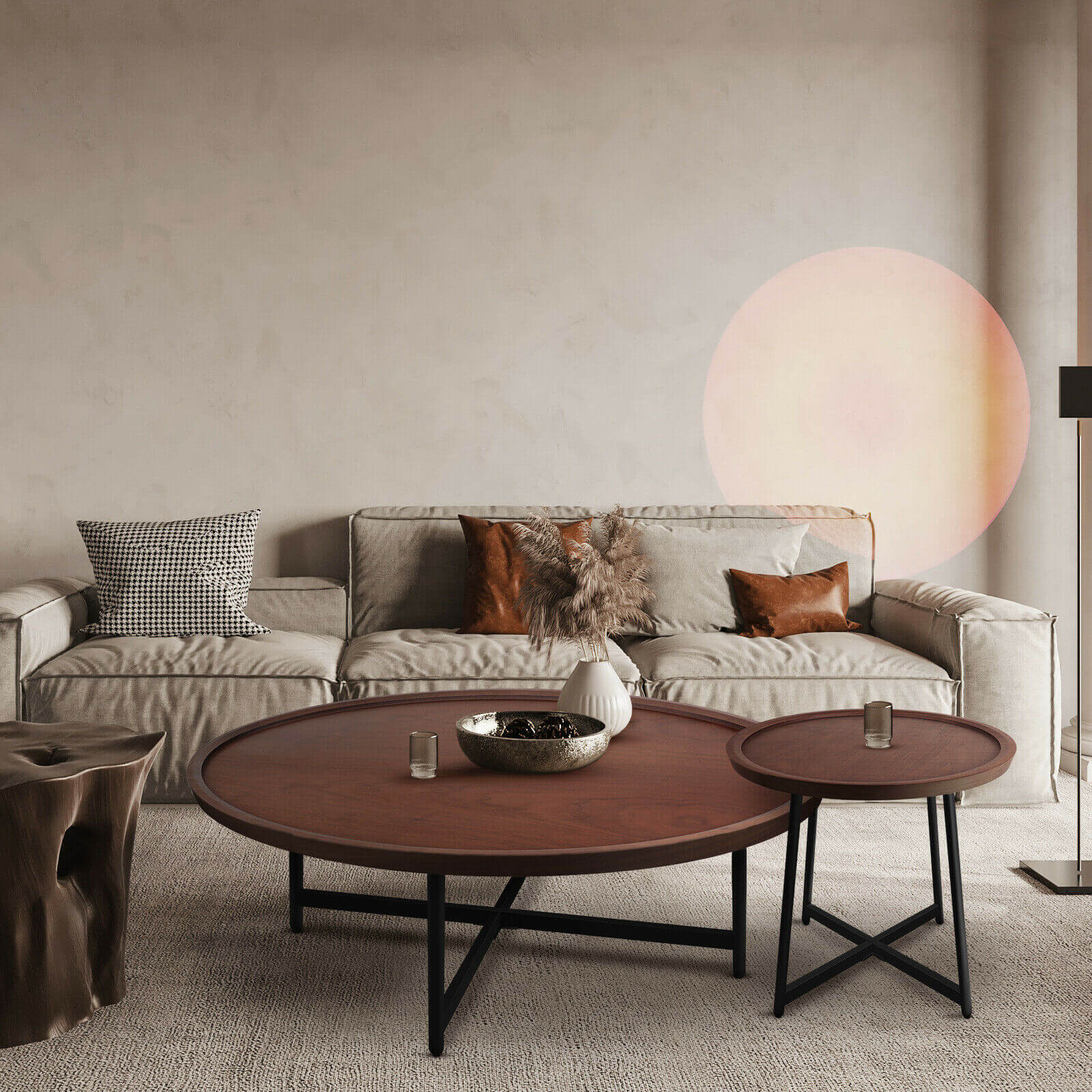 display of Wood Coffee Corner End Table