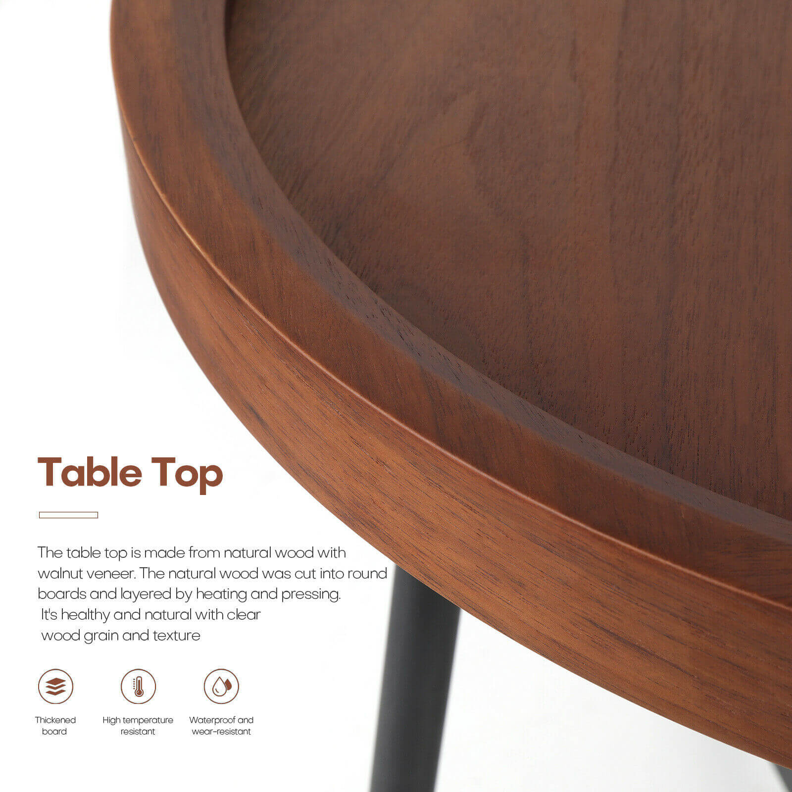 feature of Wood Coffee Corner End Table