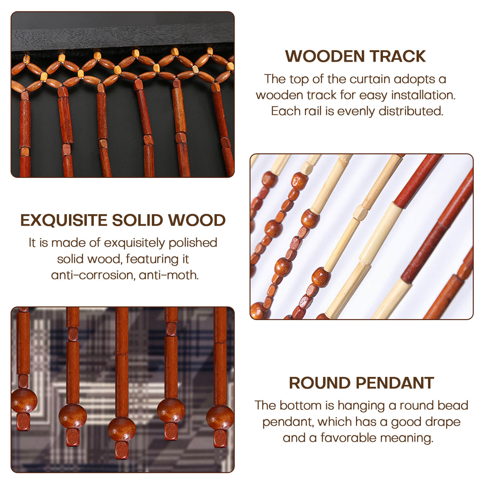 Wooden Bead Curtain - BCBMALL