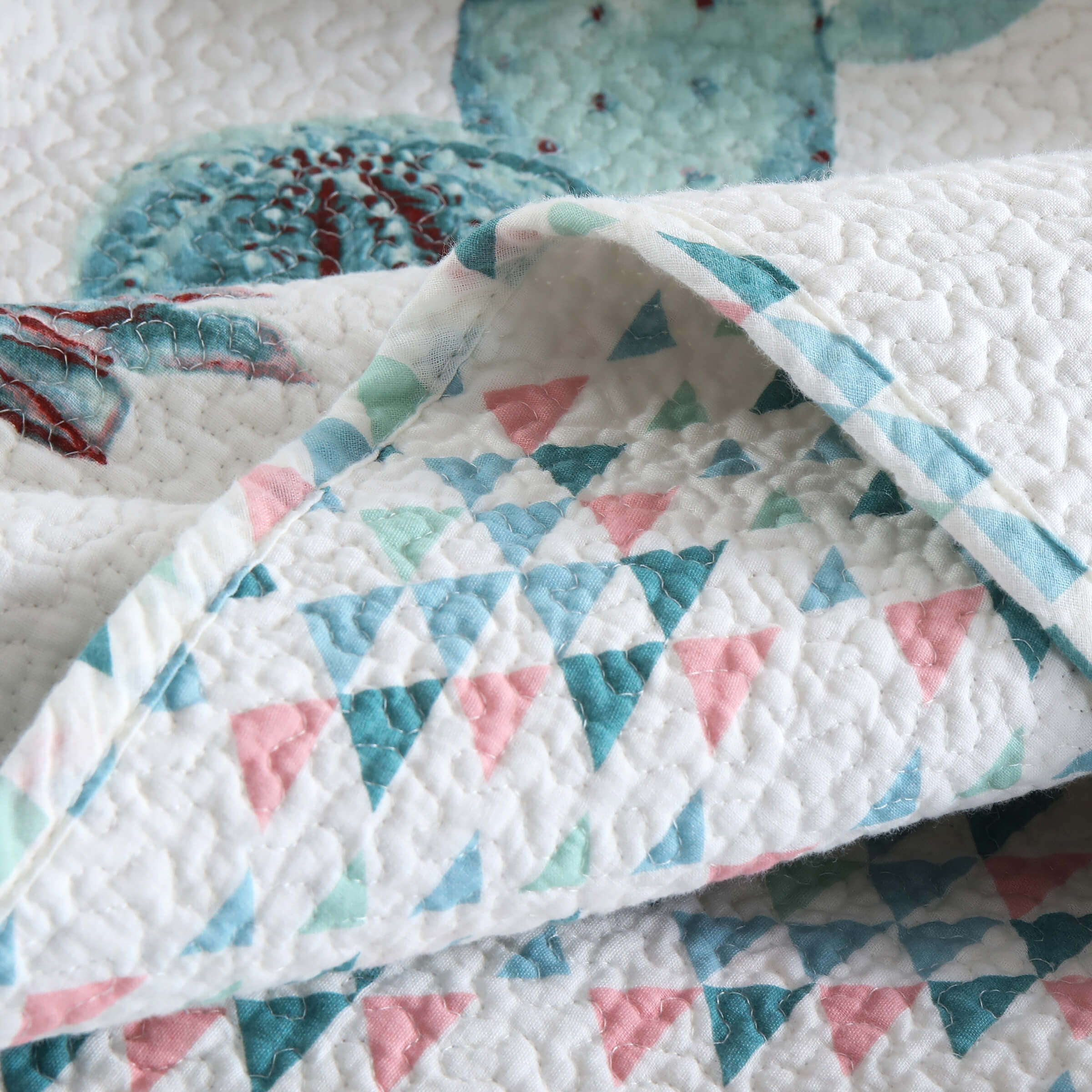 Clearance Cotton Quilt Set Reversible Bedspread Lightweight for All Season, Queen Size