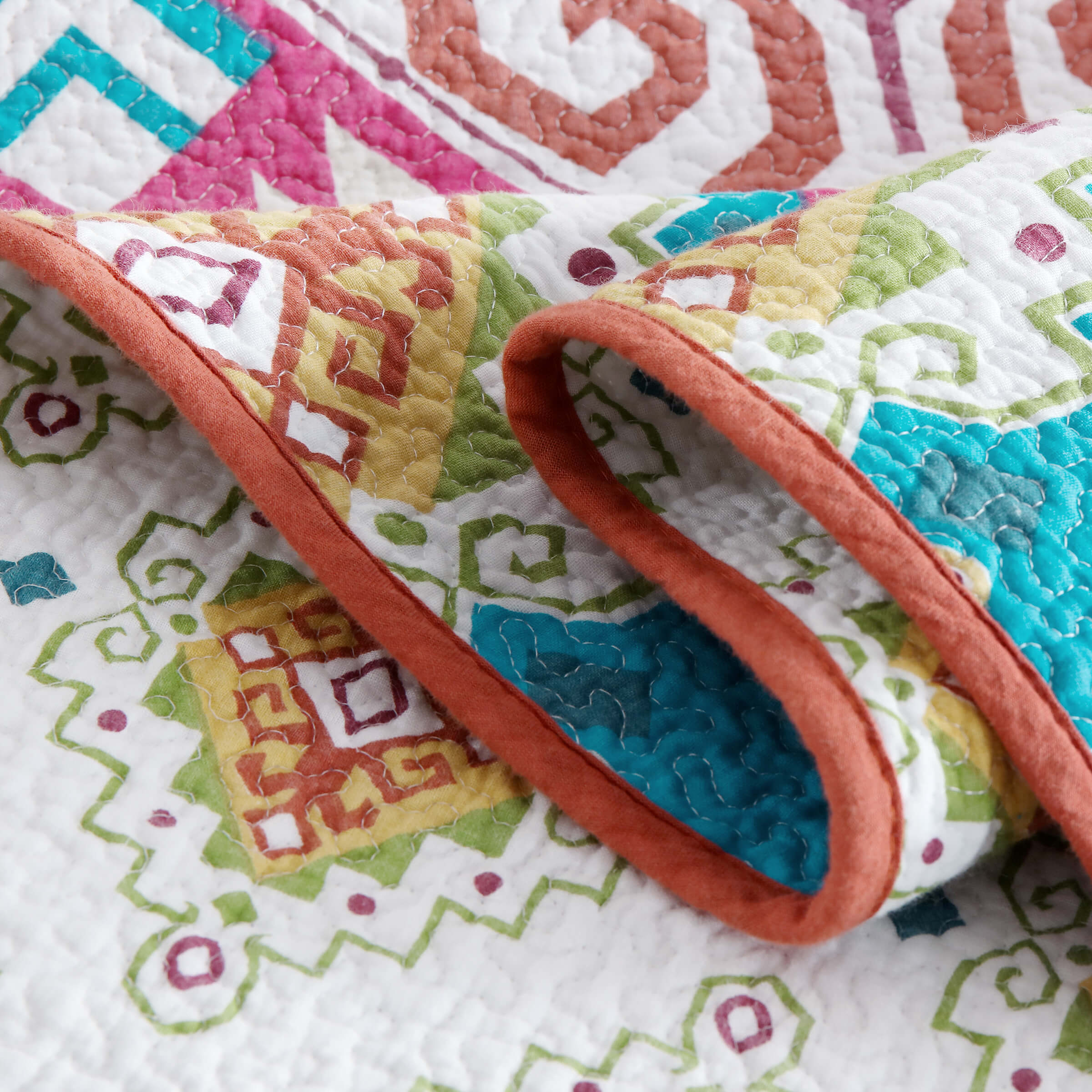 Clearance Exotic Cotton Quilt Set Reversible Bedspread Lightweight for All Season, Queen Size