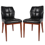 Leather Upholstered Armless Dining Chair