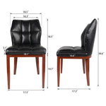 Leather Upholstered Armless Dining Chair
