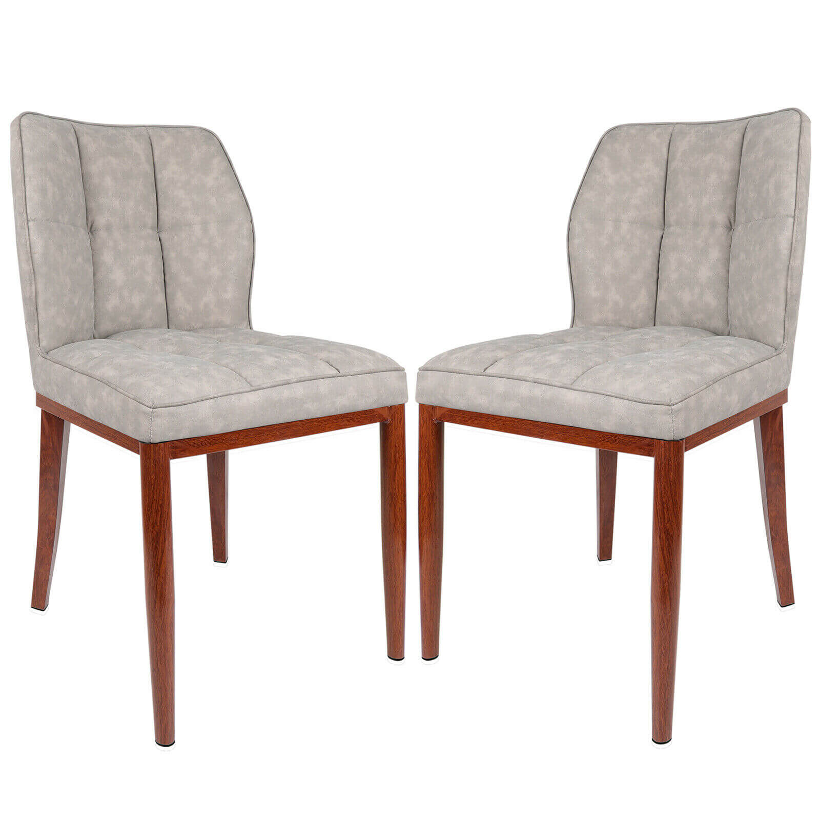 Leather Upholstered Armless Dining Chair