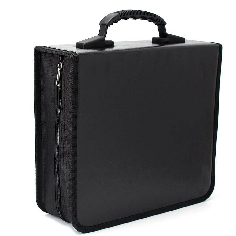 520pcs CD/DVD PU Leather Storage Bag Disc Wallet Case Binder Book Sleeves Protector Black
