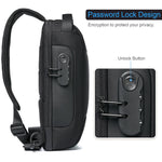 Anti Theft Sling Bag Chest Bag Crossbody Backpack w/ USB Charge Port