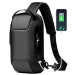 Anti Theft Sling Bag Chest Bag Crossbody Backpack w/ USB Charge Port