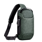 Anti Theft Sling Bag Chest Bag Crossbody Backpack w/ USB Charge Port