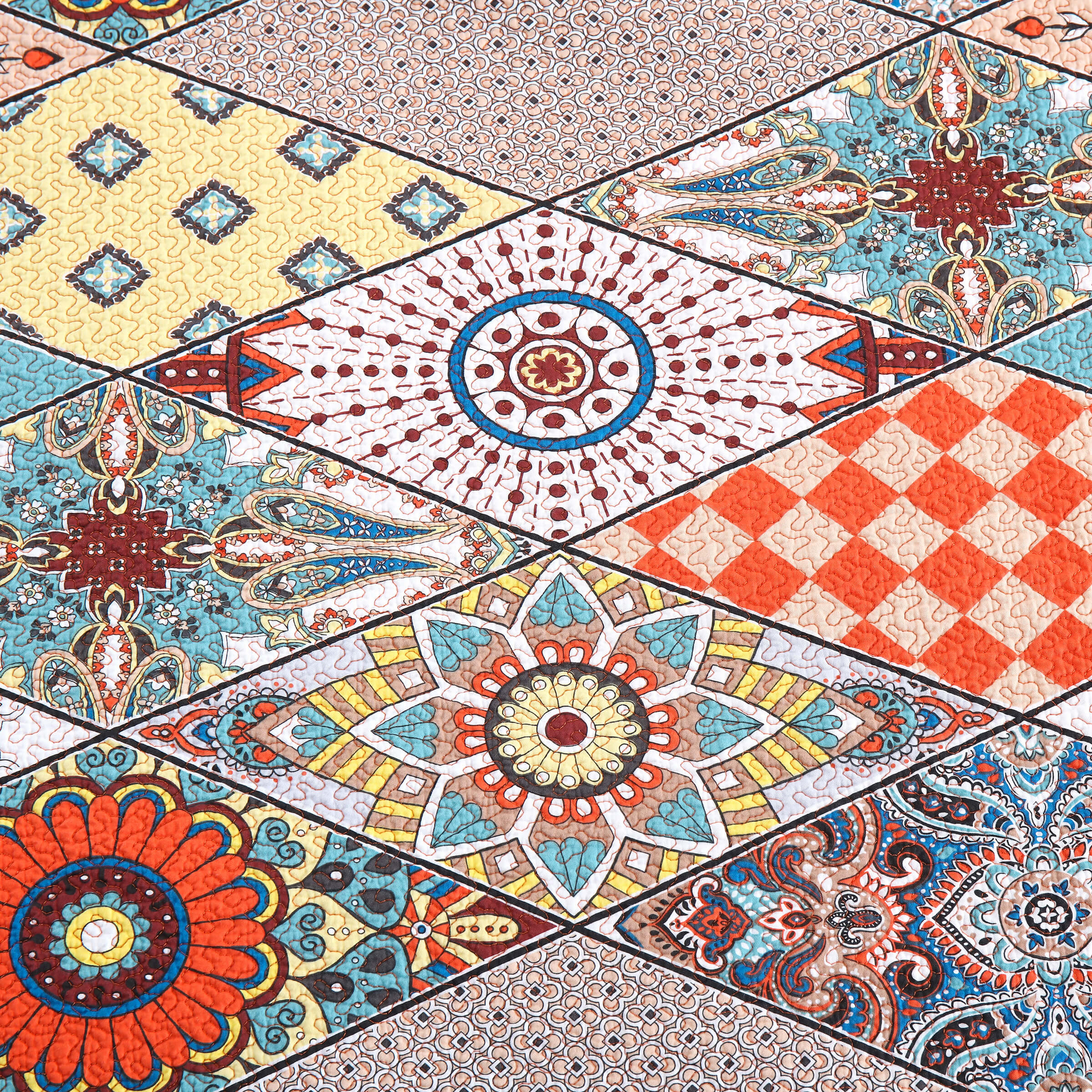 Clearance Exotic Cotton Quilt Set Reversible Bedspread Lightweight for All Season, Queen Size