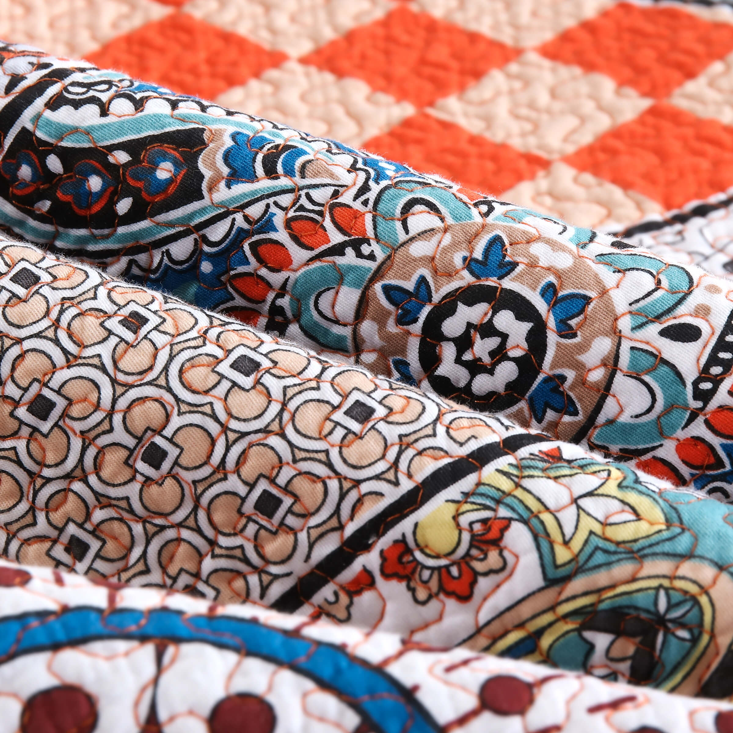 Clearance Exotic Cotton Quilt Set Reversible Bedspread Lightweight for All Season, Queen Size