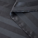 Satin Sheets Silk Sheets Black Stripe Bed Sheet Set-5