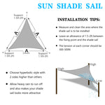 Sun Shade Sails Triangle 16.5' x 16.5' x 16.5'