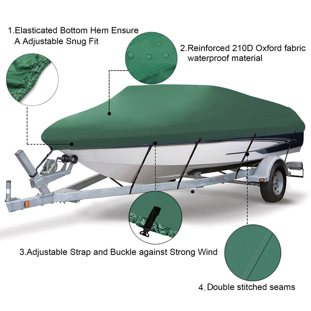 Green Waterproof  Boat Cover