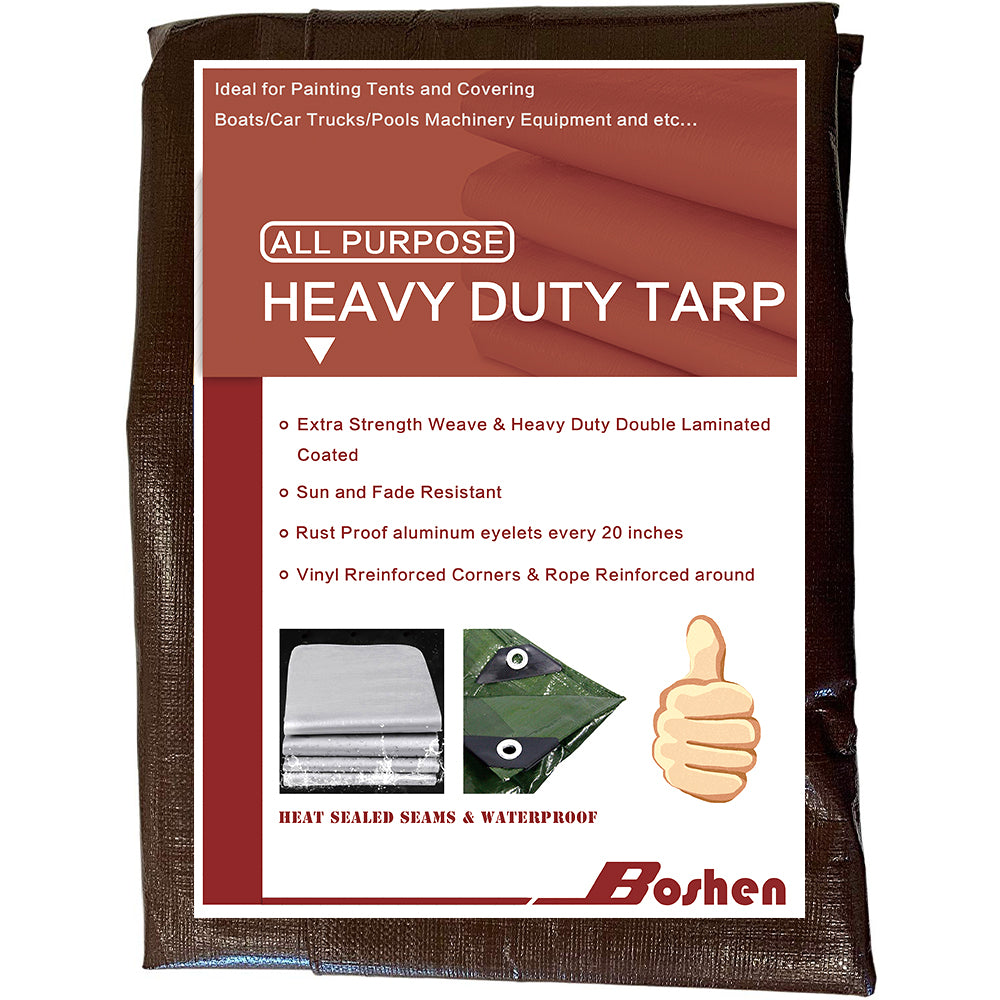 20'x 24' Extra Thick Waterproof Poly Tarp Cover