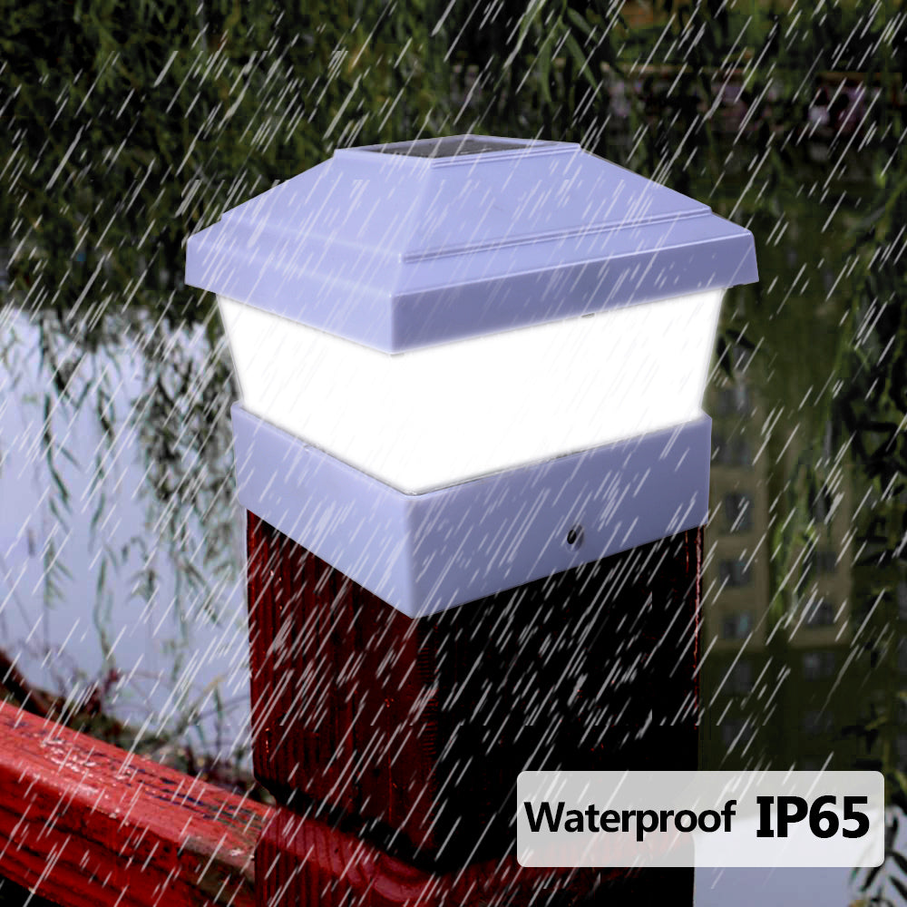 Solar Post Cap Lights LED Outdoor Waterproof Lights for 5"x5" Wooden Posts