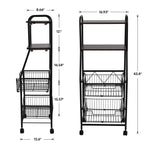 Multifunctional Kitchen Storage Carts Bakers Rack
