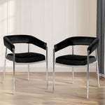 Set of 2 Kitchen Dining Chairs with Arms