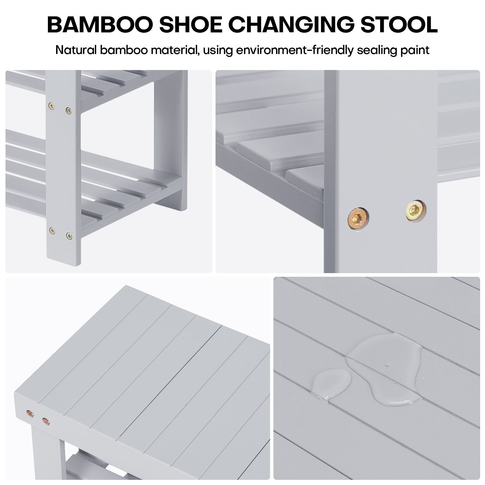 3-Tier Bamboo Shoe Bench